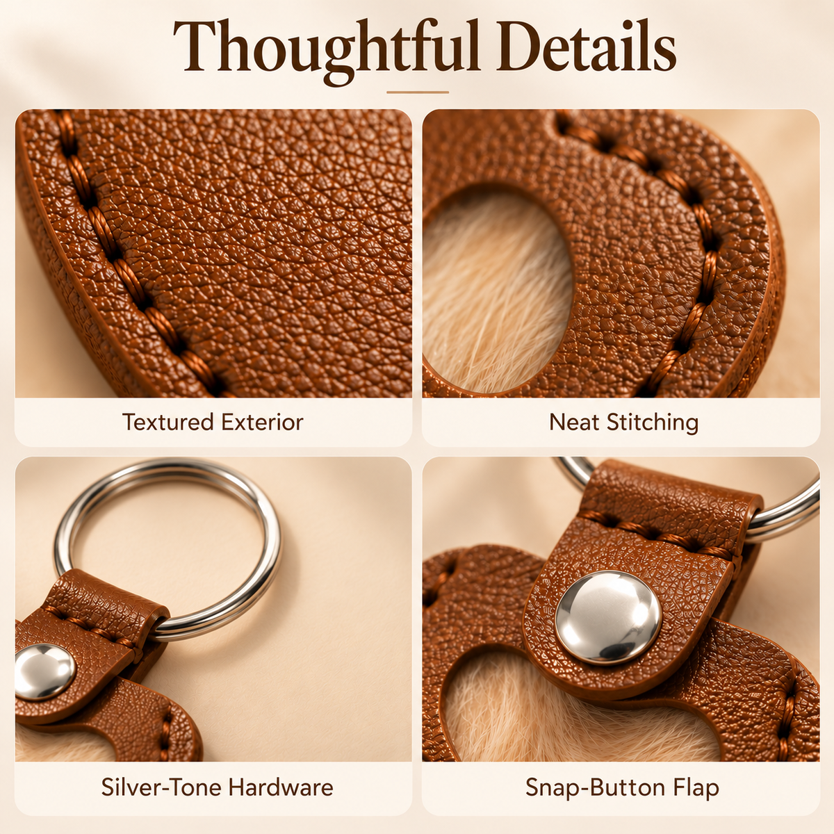 Pet Hair Keepsake Keychain – Paw-Shaped Fur Holder for Dogs & Cats Fursera