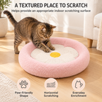 Flower Cat Scratcher Lounge – 2-in-1 Round Cat Scratching Bed Fursera