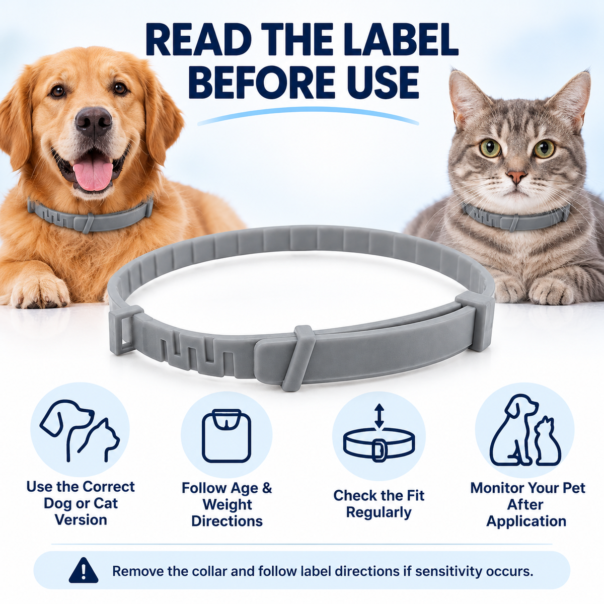 Adjustable Pet Collar – Flexible Design, Dog & Cat Size Options Fursera