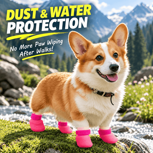 Non-Slip Dog Boots with Waterproof Soles – Set of 4 Fursera