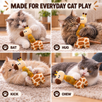 Giraffe Catnip Plush Toy with 2 Catnip Balls & Chew Stick Fursera