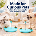 Spring Wobble Treat Dispenser for Cats & Small Dogs – Interactive Pet Toy with Suction Base Fursera