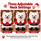 Christmas Pet Santa Costume & Sequin Hat for Cats and Small Dogs Fursera