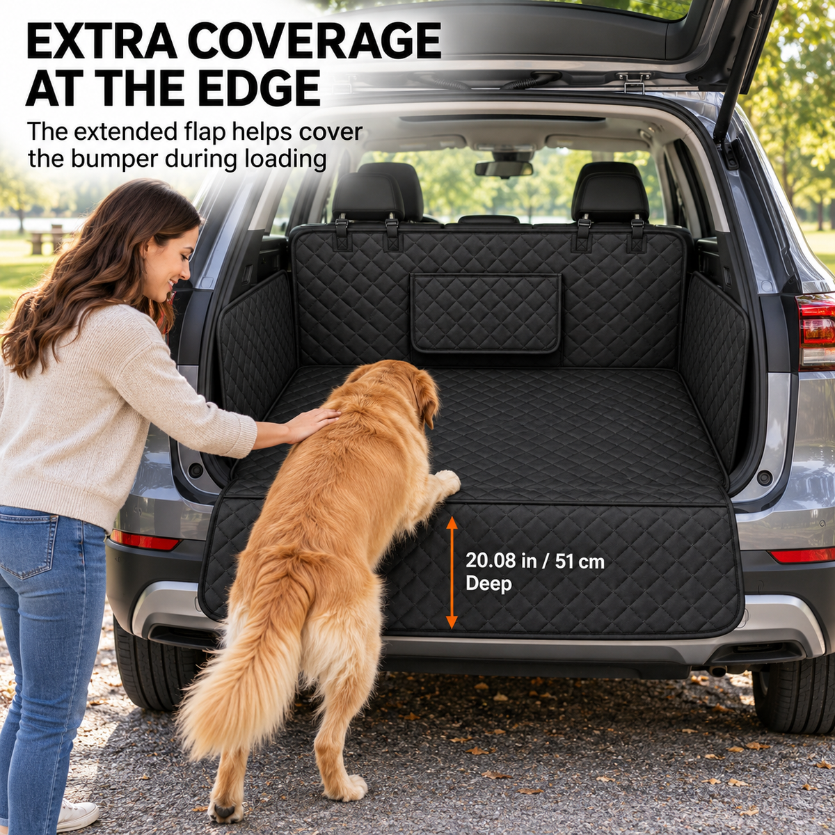 Quilted Dog Cargo Liner with Side Panels & Bumper Flap Fursera