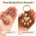 Pet Hair Keepsake Keychain – Paw-Shaped Fur Holder for Dogs & Cats Fursera