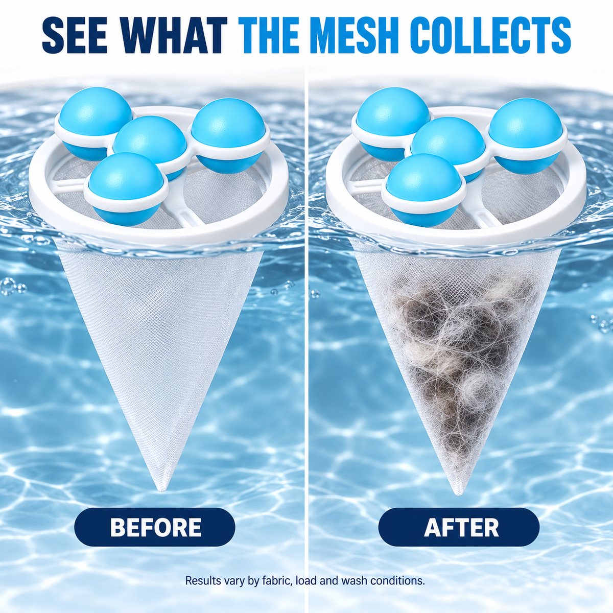 Reusable Floating Pet Hair & Lint Catcher for Top-Loading Washers Fursera