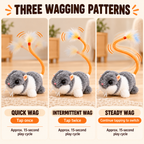 Touch-Activated Mouse Cat Toy with Wagging Feather Tail | Rechargeable Fursera
