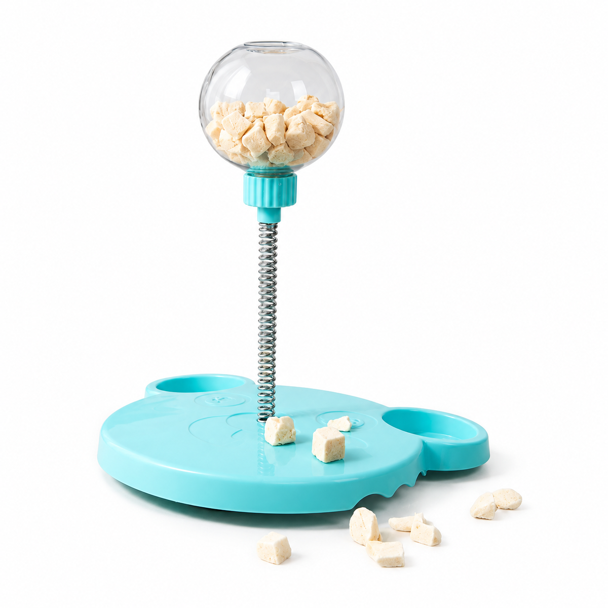 Spring Wobble Treat Dispenser for Cats & Small Dogs – Interactive Pet Toy with Suction Base Fursera