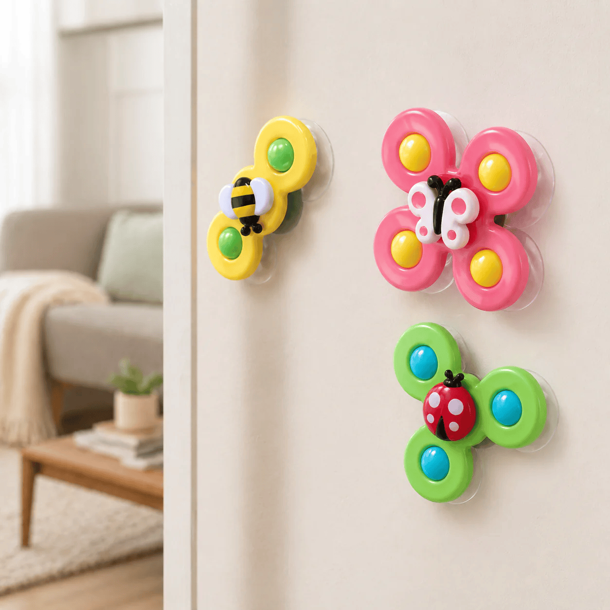 Interactive Suction Cup Cat Spinner Toy for Window & Glass | Rotating Cat Enrichment Toy