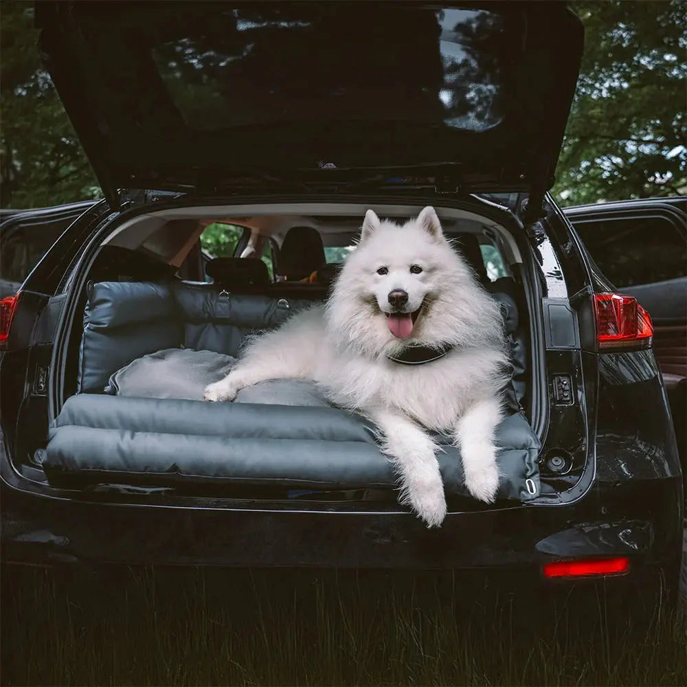 Dog Car Seat Bed – Faux Leather Booster for Medium & Large Dogs