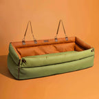 Dog Car Seat Bed – Faux Leather Booster for Medium & Large Dogs