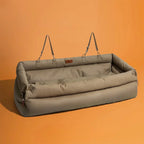 Dog Car Seat Bed – Faux Leather Booster for Medium & Large Dogs