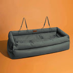 Dog Car Seat Bed – Faux Leather Booster for Medium & Large Dogs