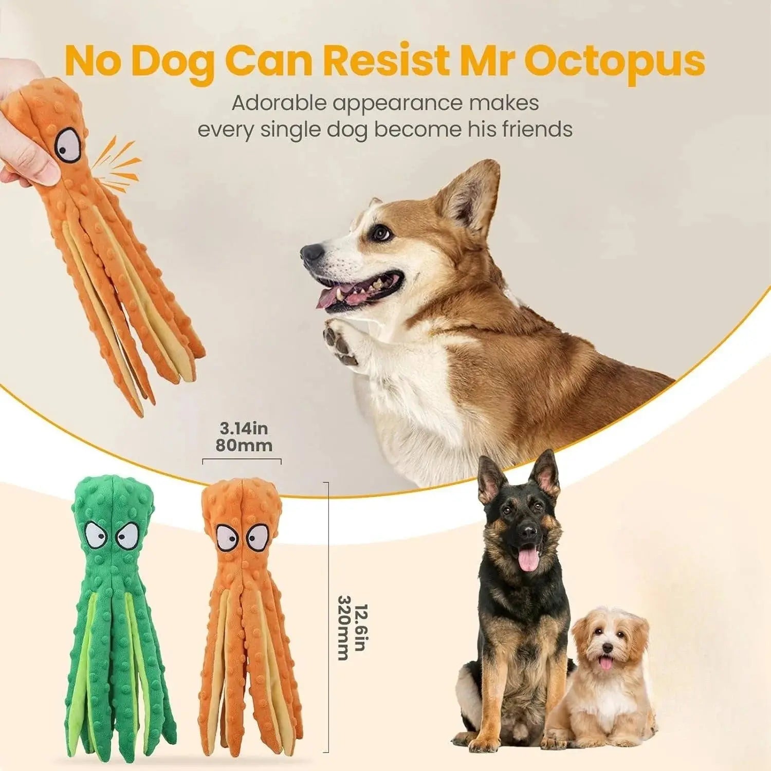 Squeaky Octopus Dog Toys