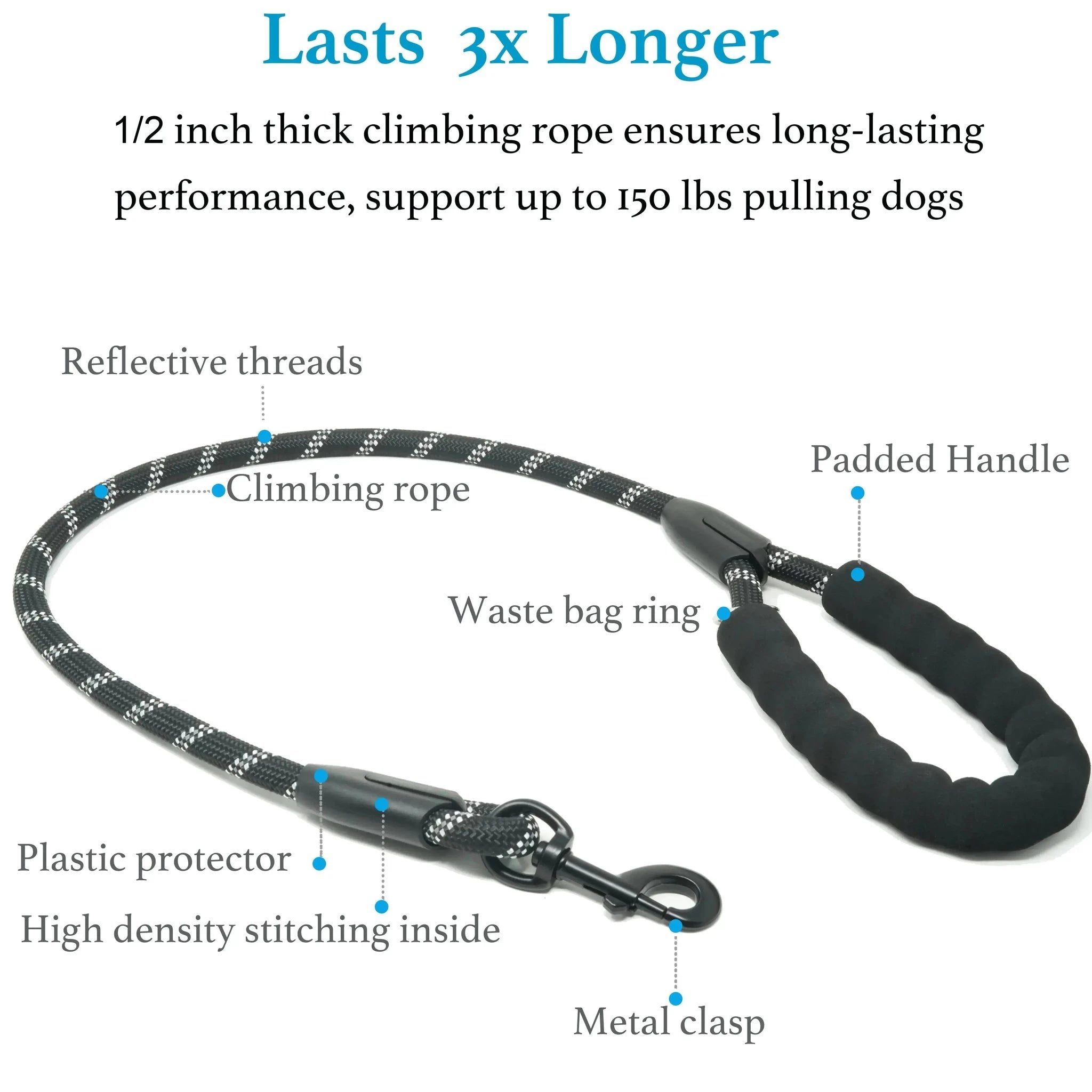 Dual Dog Leash – No-Tangle 360° Swivel Bungee Leash for Two Dogs