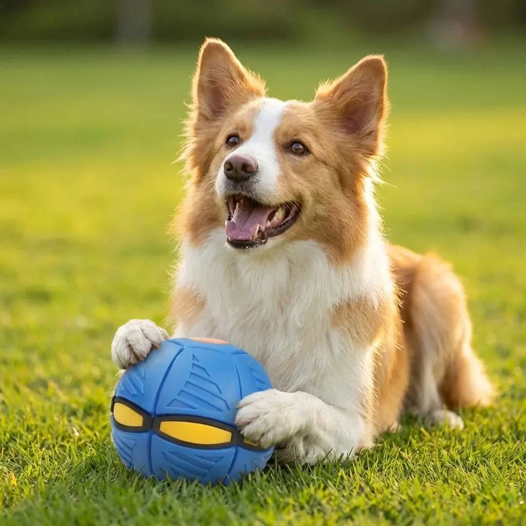 Interactive Frisbee Transforming Dog Toy Ball