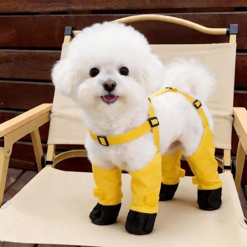 Waterproof Dog Boots with Adjustable Suspenders Fursera