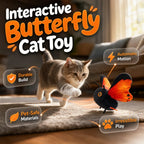 Interactive Automatic Butterfly Teaser for Indoor Cats Fursera