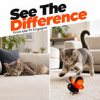 Interactive Automatic Butterfly Teaser for Indoor Cats Fursera