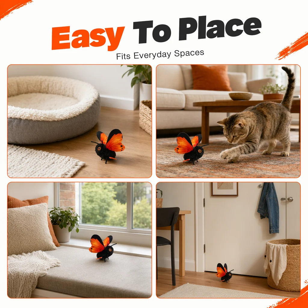 Interactive Automatic Butterfly Teaser for Indoor Cats Fursera